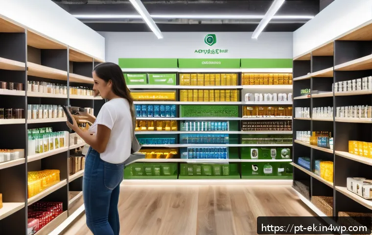 아이디어 생성과 소비자 트렌드 연결하기 - A modern Brazilian retail store interior showcasing an omnichannel shopping experience: customers br...
